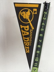 vintage SD San Diego Padres California 5×12 Mini Pennant Mlb Baseball