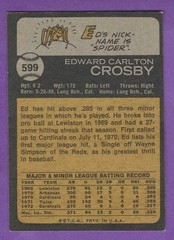 1973 Topps – #599 Ed Crosby – St. Louis Cardinals – ExMt