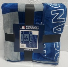 Los Angeles Dodgers 60&Prime; x 70&Prime; Plush Reverse Block Double Sided Blanket – MLB