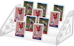 5-Tiered Trading Card Display Holder, Clear Plastic Tabletop Display Rack for…