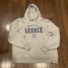 Seattle Kraken Hoodie Sweatshirt Mens 2XL XXL Gray NHL Hockey 47 Brand