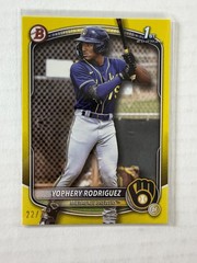 Yophery Rodriguez 2025 Bowman #BP-36 Bowman 1st Yellow Border /75 Brewers