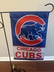 MLB Chicago Cubs Garden Flag Double Sided Cubs Premium Yard Flag Dual Design