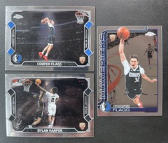 2025-26 Topps Chrome Update Cooper Flagg + Dylan Harper RC Lot 3x Moment In Time