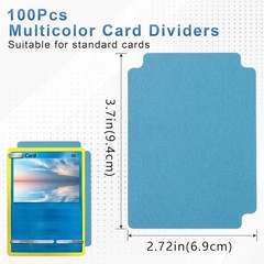 Durable 100-Pack Trading Card Dividers With Writable Surface for Easy Sorting