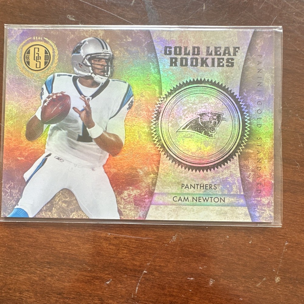 2011 Panini Gold Standard Cam Newton Gold Leaf Rookies RC #1 001/299 Panthers