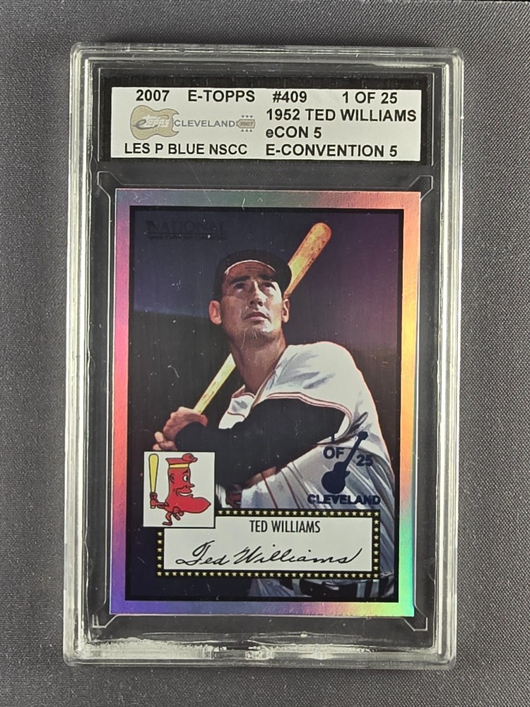 2007 Topps eTopps #409 Ted Willliams /25 National Convention BLUE SEALED