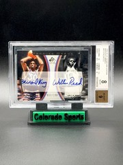 BERNARD KING WILLIS REED 2004-05 SP Signature Edition MM Dual Autos #/100 BGS 8