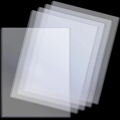 5 Pcs 8 1/2&Prime; X 11&Prime; Rigid Print Protectors Clear Rigid Sleeve Plastic Paper Page