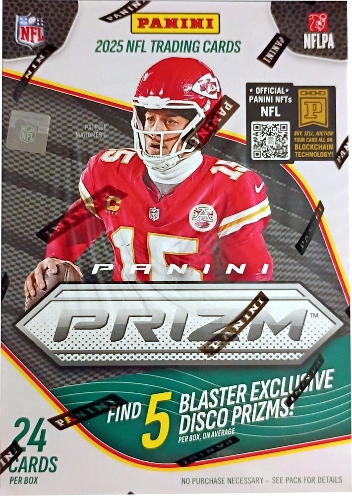 2025 Panini Prizm NFL Football Blaster Box 6PK/4CPP/24CPB – Disco Prizms- NEW