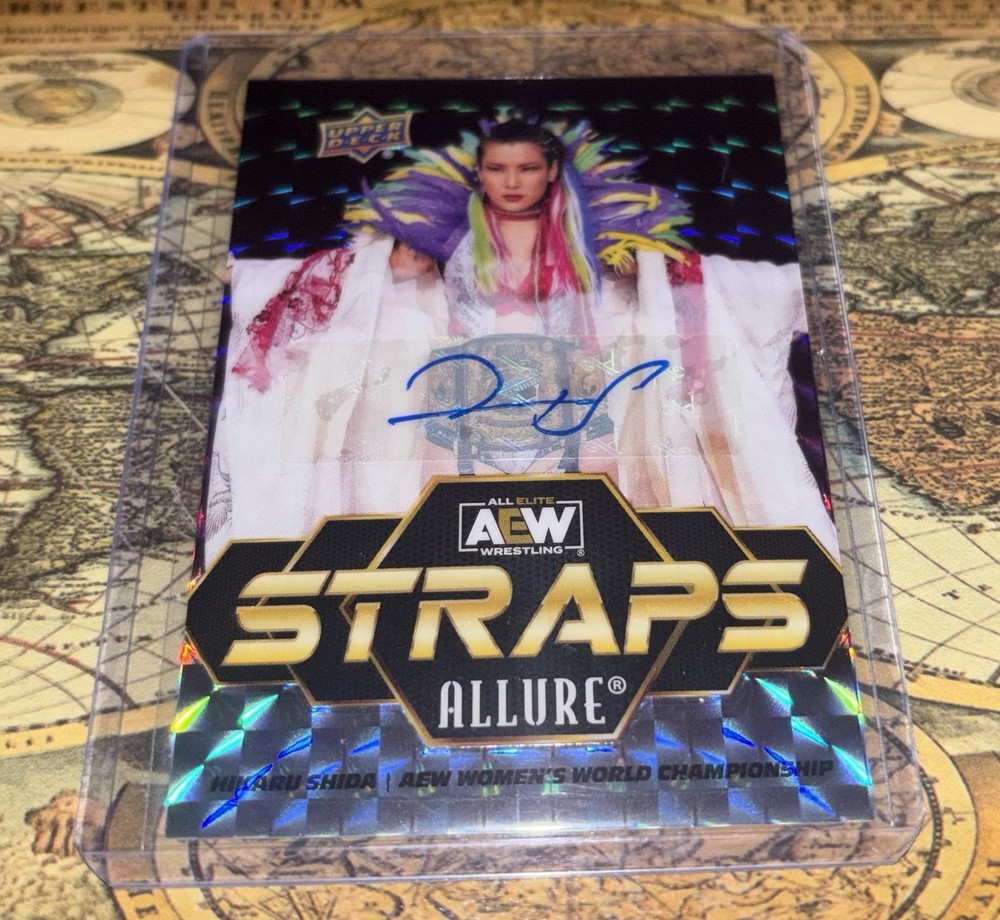 2024 Upper Deck Allure AEW Straps Hikaru Shida Purple Diamond /10 Auto