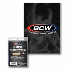 5 packs of 100 (500) BCW 2 3/4&Prime; x 3 13/16&Prime; Thick Card Sleeves