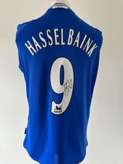 Signed JIMMY FLOYD HASSELBAINK Shirt – Chelsea- Exact PROOF/COA Holland Atletico