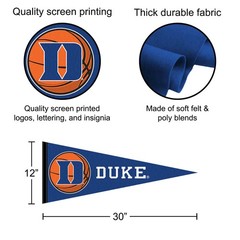 Duke Blue Devils 12 in X 30 in Basketball College Pennant