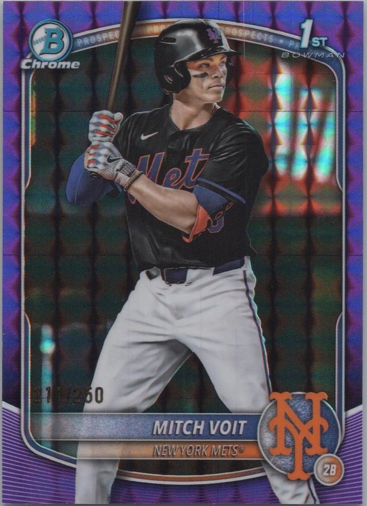 2025 Bowman Draft #BDC-71 Mitch Voit Chrome Purple Geometric #/250