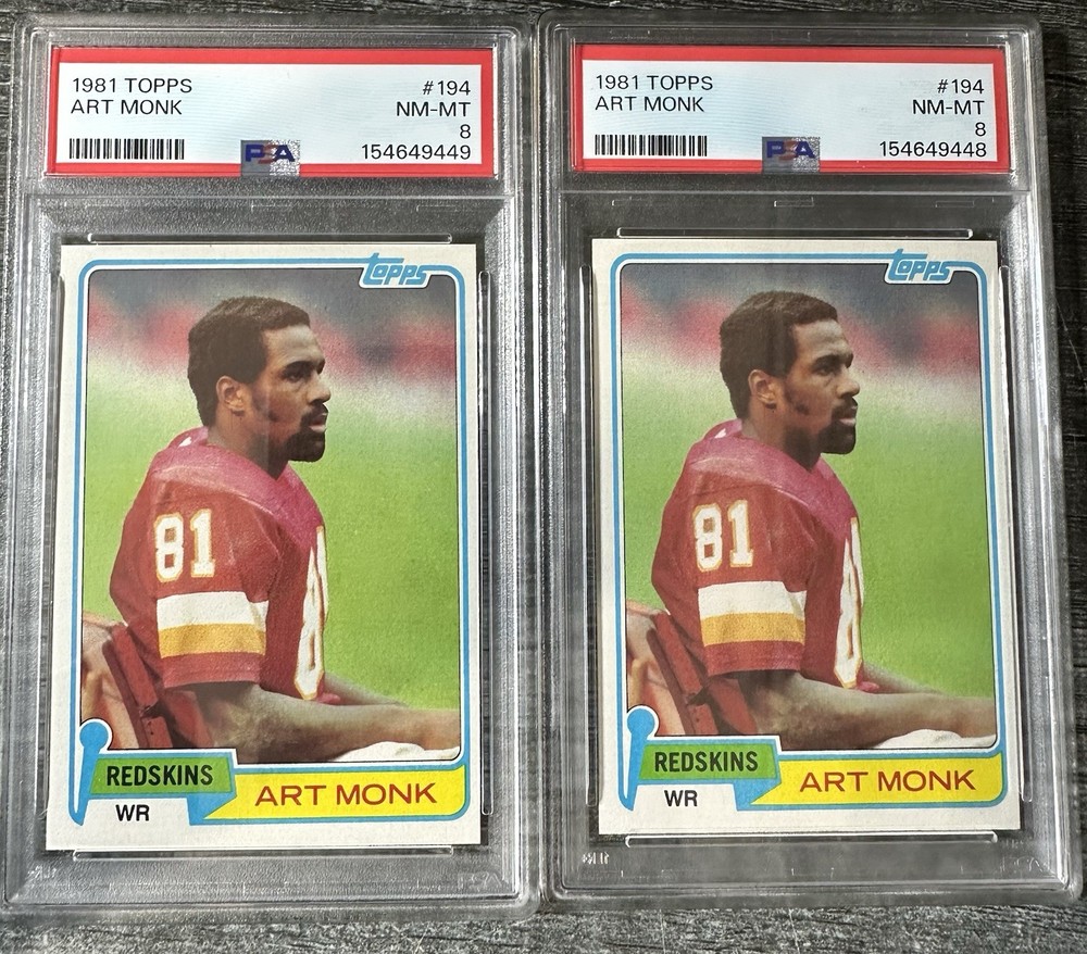 (1) 1981 TOPPS #194 ART MONK ROOKIE PSA 8 WASHINGTON REDSKINS NEW PSA SLAB