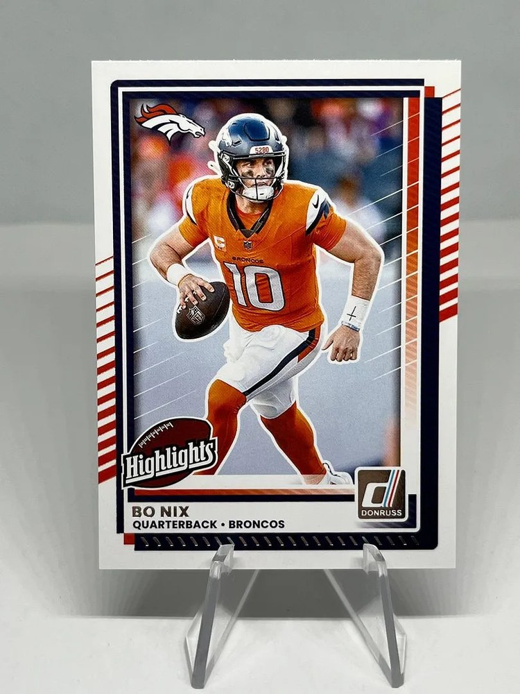 Bo Nix 2025 Donruss Rookies & Highlights Broncos #DRH-95 Print Run: 2250