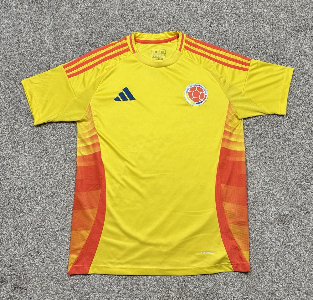 Adidas Columbia Soccer Jersey Men’s Size Medium Yellow Slim Fit 2024