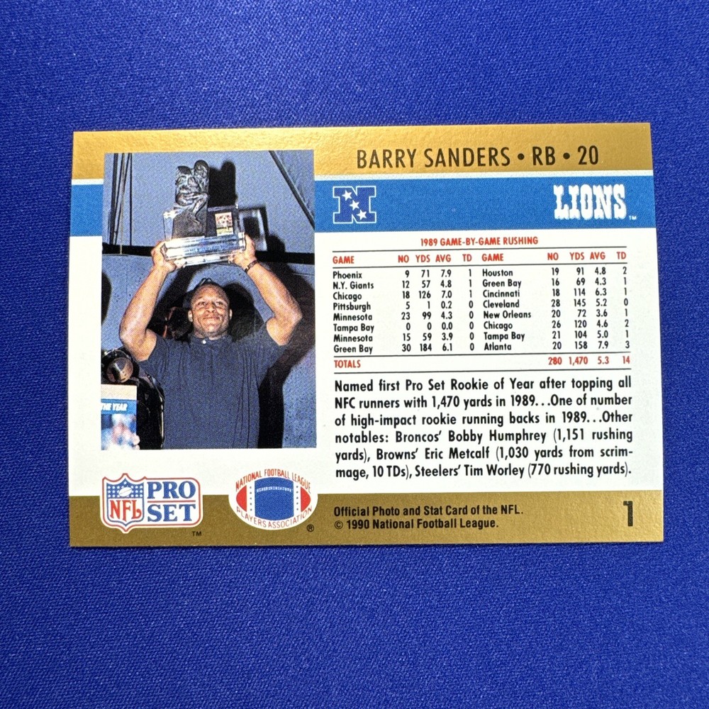 🇺🇸Blank Front ERROR!🇺🇸 1990 Pro Set #1 ~ Barry Sanders ~ QUANTITY