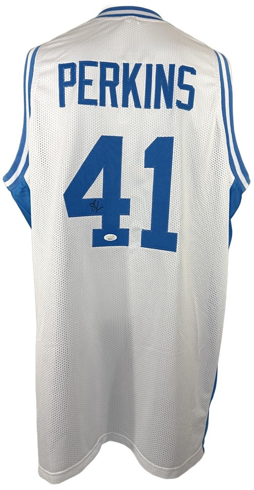 Sam Perkins autographed signed jersey NCAA North Carolina JSA COA