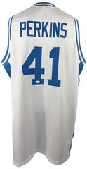 Sam Perkins autographed signed jersey NCAA North Carolina JSA COA