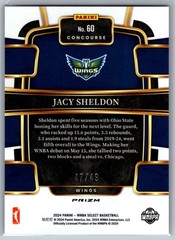 2024 Panini Select WNBA JACY SHELDON Bronze Checker Rookie #60 /49 RC Wings Sky