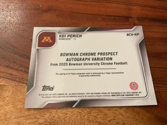 2025 Bowman University Chrome Koi Perich Blue Diamond Auto /150
