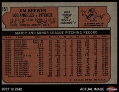1972 Topps #151 Jim Brewer Dodgers 4 – VG/EX