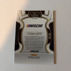 2026 Panini Select – Grandstand Landen Lewis #1 White Prizm /99