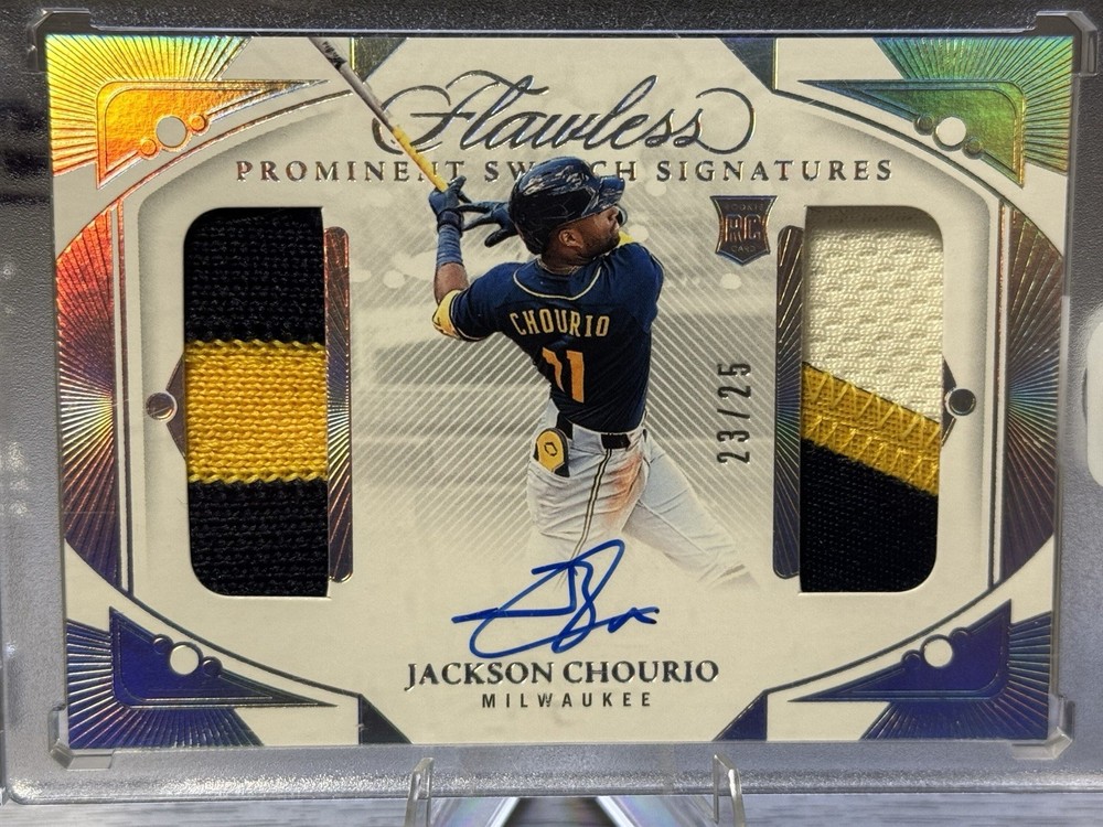 🔥⚾️JACKSON CHOURIO 2024 Flawless Prominent Swatch Signatures Patch Auto /25⚾️🔥