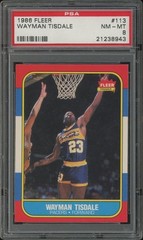 1986/87 Fleer Basketball #113 Wayman Tisdale Rookie PSA 8 (NM-MT)