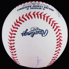 CORBIN BERNSEN « STRIKE THIS MOTHERF***ER OUT DORN » AUTO BALL MAJOR LEAGUE MOVIE