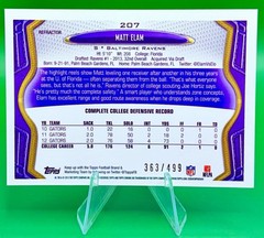 2014 Topps Chrome Frank Gore CamoRefractor /499 2013 Topps Chrome Matt Elam Camo