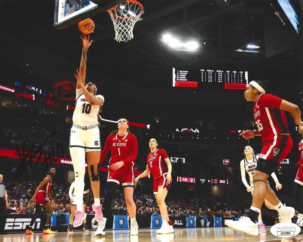 KAMILLA CARDOSO SIGNED SOUTH CAROLINA GAMECOCKS BASKETBALL 8X10 PHOTO JSA C