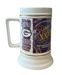 GREEN BAY PACKERS Super Bowl XXXI SB 31 Champions Beer Mug Stein Bourbon Street