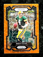 2023 Panini Prizm Brett Favre Orange Lazer Prizm Green Bay Packers #112