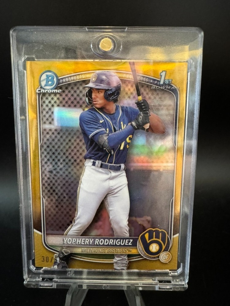 Yophery Rodriguez – /50 Gold Refractor Parallel 1st – 2025 Bowman Chrome #BCP-36