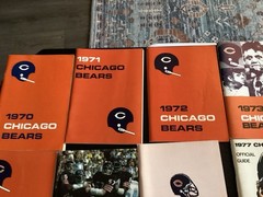 Lot of (11) Chicago Bears Official media guides 1970 To 1979 Butkus Sayers -Cool