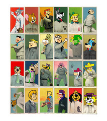 T206 Hanna Barbara Cartoon Cards – 2 Sided Uncut Sheet 26 Cogswell&rsquo;s Cogs Backs