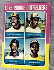 1975 Topps – 1975 Rookie Outfielders Jim Rice, Pepe Mangual, John Scott #616