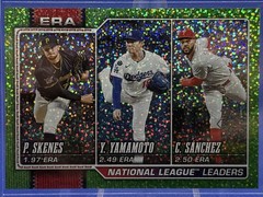 2026 Topps Series 1 Celebration NL ERA Leaders Lime Green Confetti SSP 203 1:215