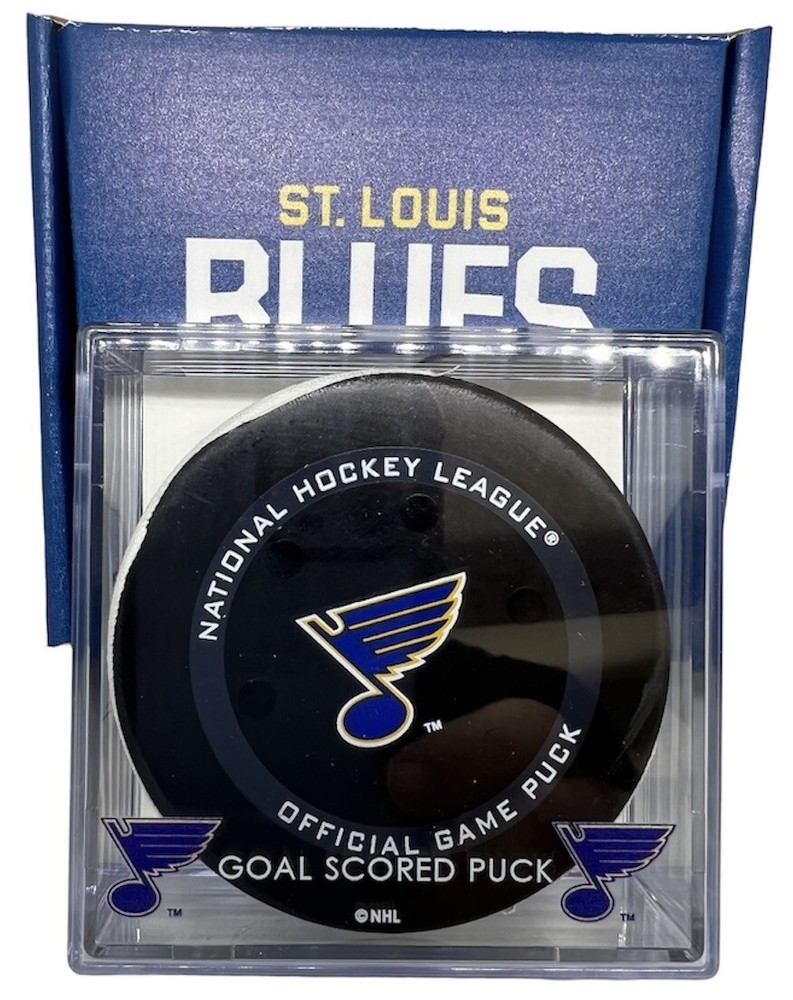 Game Used Puck From Vladimir Tarasenko 500th Point Game St. Louis Blues 3/28/22.