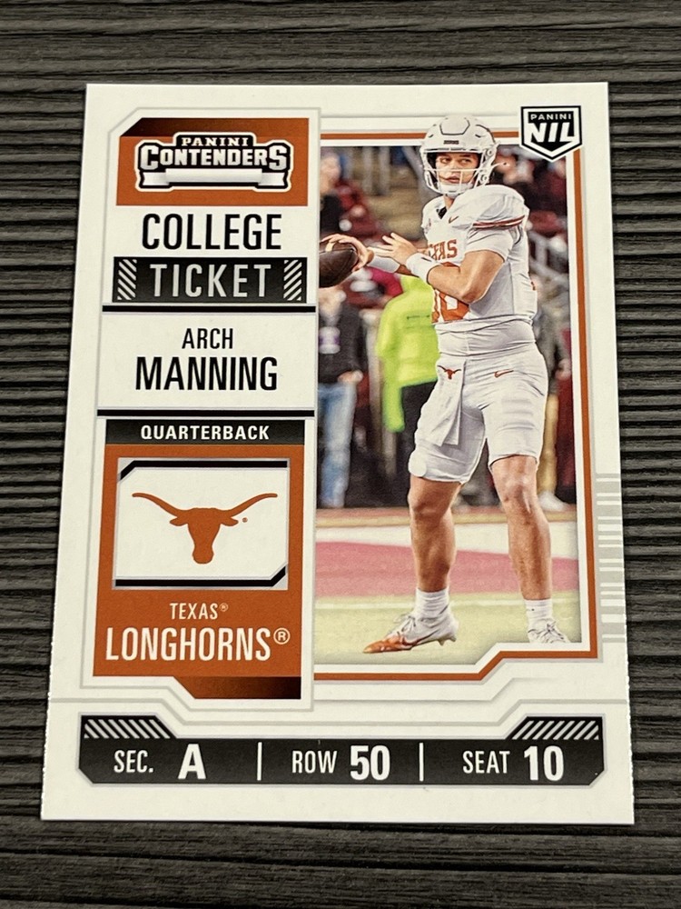 Arch Manning 2025 Panini NIL Texas Longhorns College Ticket #1