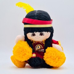 Vintage Washington Redskins Cheerleader Cloth Doll Handmade Bowie MD 11.5 in