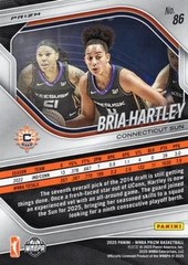 2025 Panini Prizm WNBA #86 Bria Hartley White Seismic Prizms