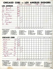 Willie Crawford McMullen Alexander 1974 Cubs vs Dodgers Game Program Signed by 4