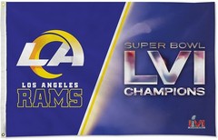 Los Angeles Rams Champions Flag Banner Super Bowl LVI 3×5 Premium with Metal Gro