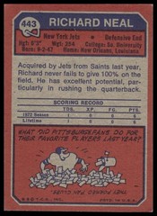 Richard Neal 1973 Topps #443 New York Jets