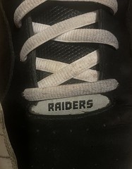 Reebok NFL Las Vegas Raiders Black/White/Gray Shoes Sneakers Men’s Size 13