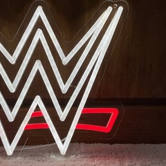 WWE Logo LED Neon Wall Sign USB Powered Light World Wrestling Entertainment NEW